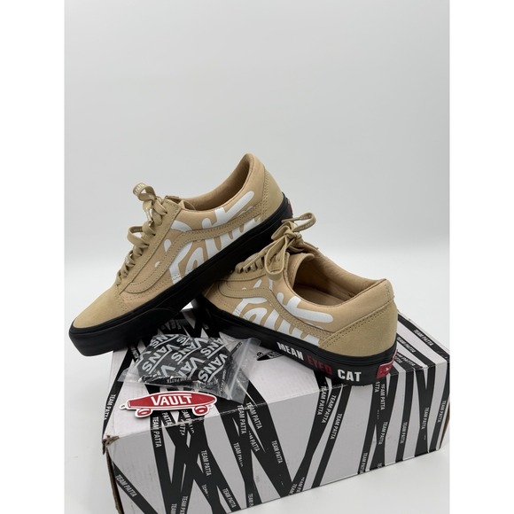 Patta X Vans Vault SK8 OLD SKOOL VLT LX Almond Buff Mens Size 9.5 Mean Eyed Cat